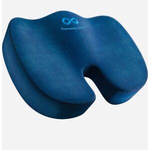 Everlasting Comfort Ergonomic Seat Cushion Blue U Shaped Tailbone Pain Relief